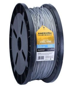 American Farm Works 1,000 ft. x 1,500 lb. Aluminized Steel Electric Fence Wire, 12.5 Gauge, 180,000 PSI