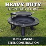 Even Embers 44 in. Round Charcoal/Wood-Burning Fire Pit with Cooking Grate - Image 6