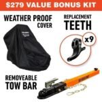 Power King 11 in. 14 HP Commercial Kohler Gas Powered Stump Grinder with Extra Set of Teeth and Precision Control Brake – Seacayago