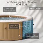 Intex: PureSpa: Sahara Tan Inflatable Hot Tub Set – 6 Person – 85″ Round Outdoor Heated Bubble Spa, Jet Massage, Cover, Hard Water Treatment System - Image 2