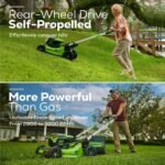 Greenworks 60V 21″ Brushless Self-Propelled Battery Powered Lawn Mower + (2) 4.0Ah Batteries & Dual Port Charger - Image 4