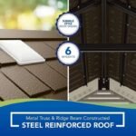 Suncast Tremont 8×10 BMS8100 Outdoor Resin Storage Shed - Image 6