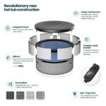 Wave Tahoe 4 Person Eco-Foam Round Hot Tub EnergySave Bundle with 70 Aquajet Massage System | Graphite Gray - Image 8