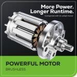 Greenworks 80V 25″ Brushless Cordless Self-Propelled Lawn Mower,3 in 1 Dual Blade LawnMover, W/4.0Ah Battery and Rapid Charger Included - Image 8