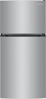 Frigidaire – 13.9 Cu. Ft. Top-Freezer Refrigerator – Brushed Steel