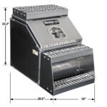 Buyers Products 28-in x 24-in x 19-in Smooth Aluminum Step Box Truck Tool Box 1705285 - Image 2