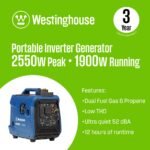 Westinghouse iGen2550DFc Recoil Start 2550-Watt Dual Fuel (Gasoline/Propane) Inverter Generator IGEN2550DFC - Image 2