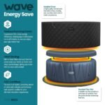 Wave Atlantic 6 Person Round Inflatable Hot Tub, Navy - Image 10