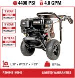 Simpson PowerShot PS60843 – 4400 PSI 4.0 GPM Commercial Gas Pressure Washer with 50 ft Hose | Cold Water, 49-State Compliant - Image 5