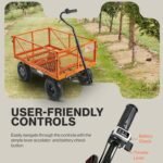 SuperHandy Electric-Assist Garden Cart, 5.7 Cu Ft, 440 lbs Load, All-Terrain Wheels - Image 4
