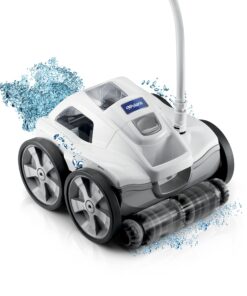 Polaris Quattro P40 Pressure Side Pool Cleaner for All In-Ground Pool Surfaces, Large-Capacity Dual Filtration Canister, 31′ Hose & Transparent Lid to View Debris