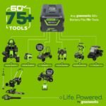 Greenworks 60V 21″ Brushless Self-Propelled Battery Powered Lawn Mower + (2) 4.0Ah Batteries & Dual Port Charger - Image 2