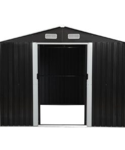 8′ x 10′ Tool Storage Shed Charcoal Black
