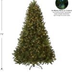 National Tree Company Pre-Lit ‘Feel Real’ Artificial Full Downswept Christmas Tree, Green, Douglas Fir, Dual Color LED Lights, Includes PowerConnect and Stand, 7.5 Feet