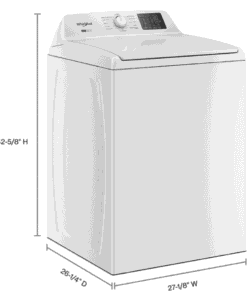 Whirlpool WTW4107SW 4.2 – 4.3 Cu. Ft Top Load Washer with 2-in-1 Removable Agitator, White