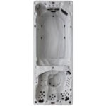 Canadian Spa Co 17 – Person 73 – Jet Acrylic Rectangular Hot Tub with Ozonator and Built-In Speaker in Sterling Silver, Walnut - Image 2