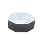 Canadian Spa Co Muskoka 5 – Person 14 – Jet Acrylic Round Plug and Play Hot Tub with Ozonator in Brown - Image 3