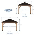Cordova 14×10 Outdoor Gazebo with Steel Frame and Weather-Resistant Canopy - Image 2