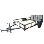 6′ 4″ x 10 Utility Trailer Dovetail Powder Coated With Gate 3,500lb Axle