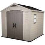 Factor 8 x 8 FT Strong Storage Shed Made Of Extremely Durable Resin And Reinforced with Steel
