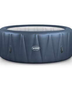 Wave Atlantic 6 Person Round Inflatable Hot Tub, Navy