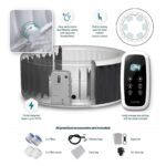 Wave Atlantic 4-Person Round inflatable Hot Tub with integrated Heater and Aquajet Massage System - Image 10