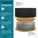 Wave Atlantic 4-Person Round inflatable Hot Tub with integrated Heater and Aquajet Massage System - Image 7