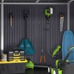 Suncast Modernist® 8 ft. x 7 ft. Dual Barn Door Storage Shed - Image 4