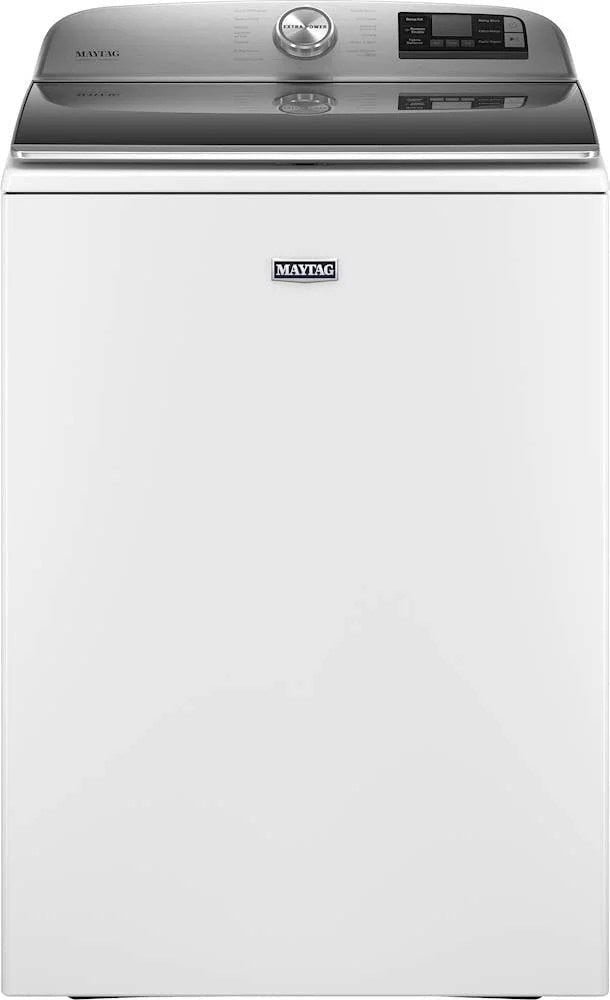 Maytag 5.3 Cu. Ft. High Efficiency Smart Top Load Washer with Extra Power Button – White
