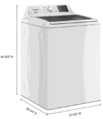 Whirlpool WTW4307SW 4.2–4.3 Cu. Ft. Top Load Washer with 2-in-1 Removable Agitator, Soft Close Glass Lid, White - Image 6