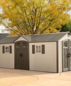 20 ft. W x 8 ft. D Plastic Storage Shed