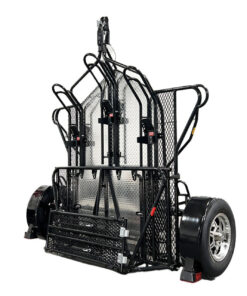 Stand, Store or Roll Ride-Up 3-Rail Motorcycle Trailer