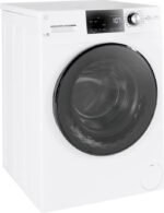 GE – 2.4 Cu. Ft. High Efficiency Stackable Front Load Washer with Steam and Sanitize – White - Image 3